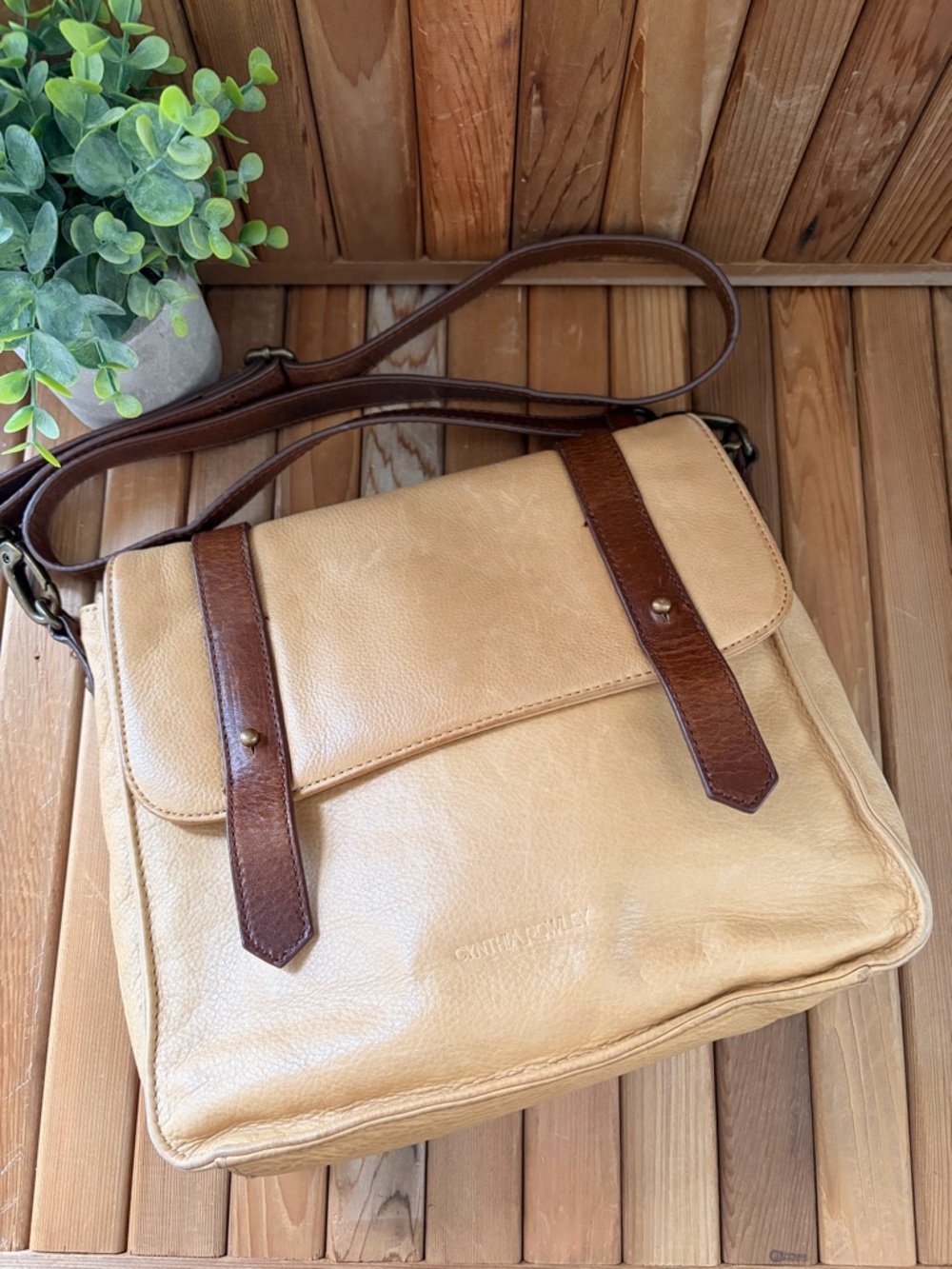 Boho Soft Leather Crossbody Minimalist Everyday Messenger Bag by Cynthia Rowley